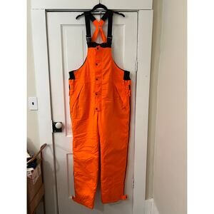 HFC Equipment Insulated blaze Orange Bib Overalls Men’s XL hunting safety bibs